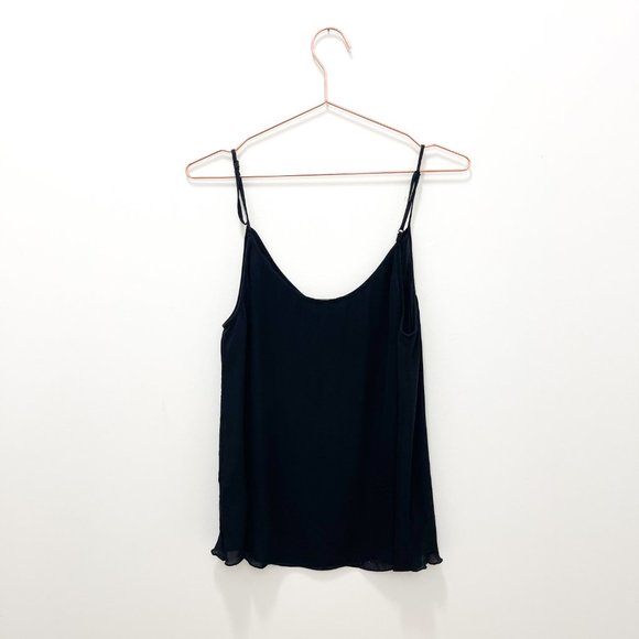 BLACK SILK WILFRED CAMISOLE, SIZE MEDIUM - Picture 7 of 7